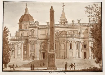 Der Obelisk von Santa Maria Maggiore, 1833